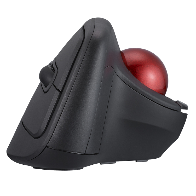 ナカバヤシ 無線エルゴ静音5ボタン光学式トラックボール/ブラック MUS-TRKF248BK (tm)の商品画像9枚目