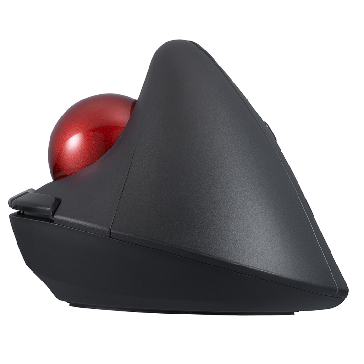 ナカバヤシ 無線エルゴ静音5ボタン光学式トラックボール/ブラック MUS-TRKF248BK (tm)の商品画像10枚目