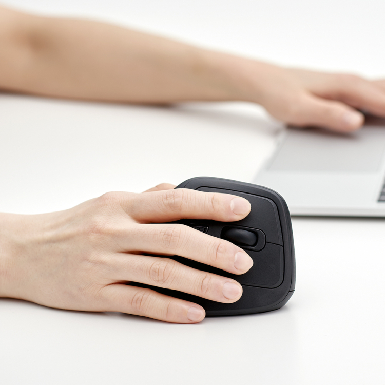 ナカバヤシ 無線エルゴ静音5ボタン光学式トラックボール/ブラック MUS-TRKF248BK (tm)の商品画像14枚目