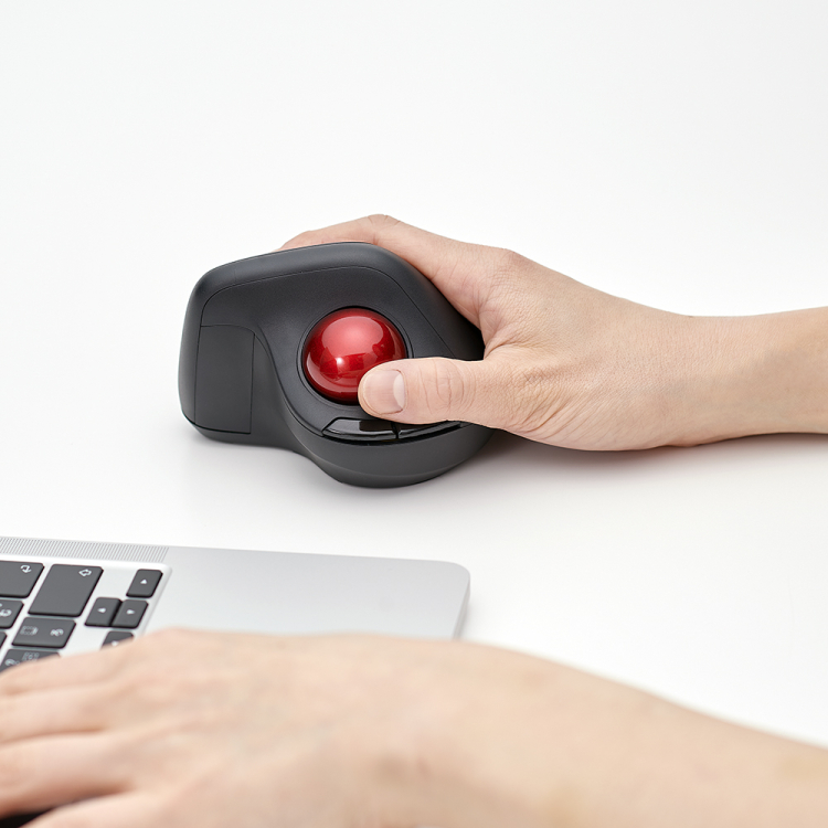 ナカバヤシ 無線エルゴ静音5ボタン光学式トラックボール/ブラック MUS-TRKF248BK (tm)の商品画像15枚目