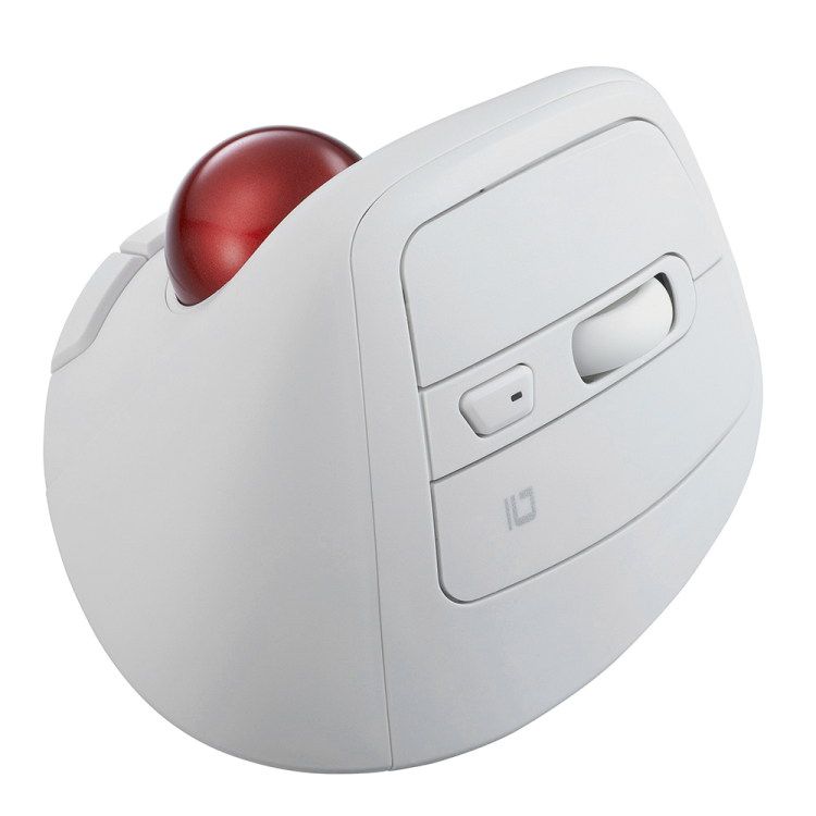 ナカバヤシ 無線エルゴ静音5ボタン光学式トラックボール/ホワイト MUS-TRKF248W (tm)の商品画像6枚目