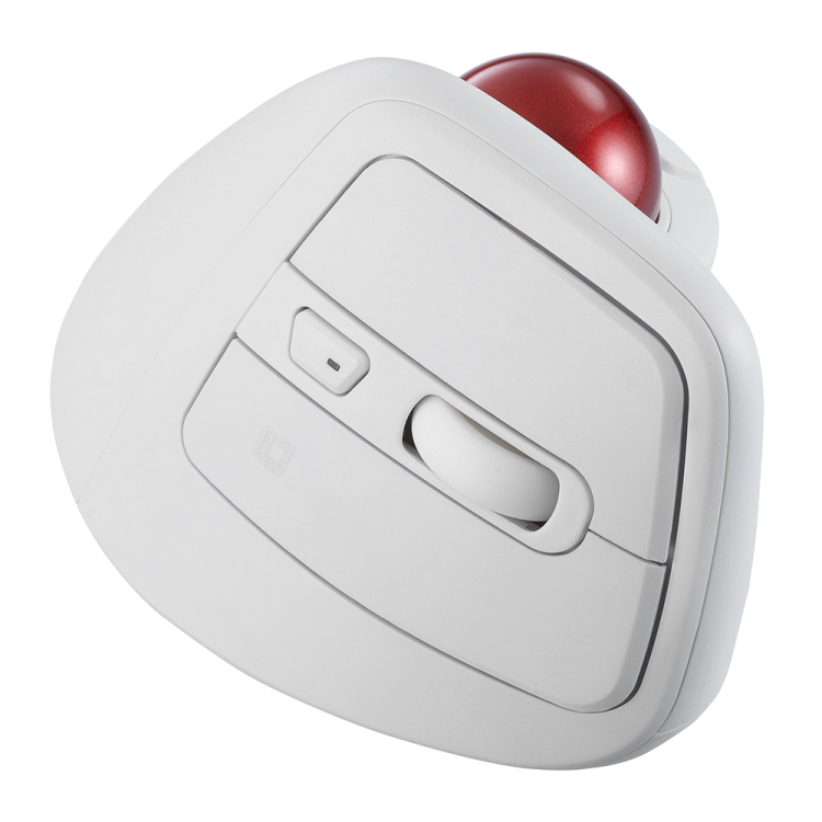 ナカバヤシ 無線エルゴ静音5ボタン光学式トラックボール/ホワイト MUS-TRKF248W (tm)の商品画像8枚目