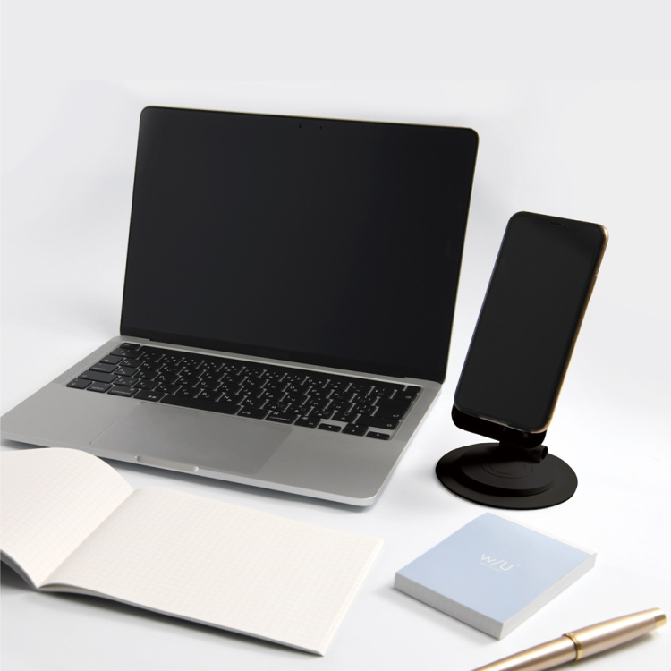 ナカバヤシ　折りたたみスマートフォンスタンド／ブラック　SMA-H008BK　(tm)の商品画像5枚目