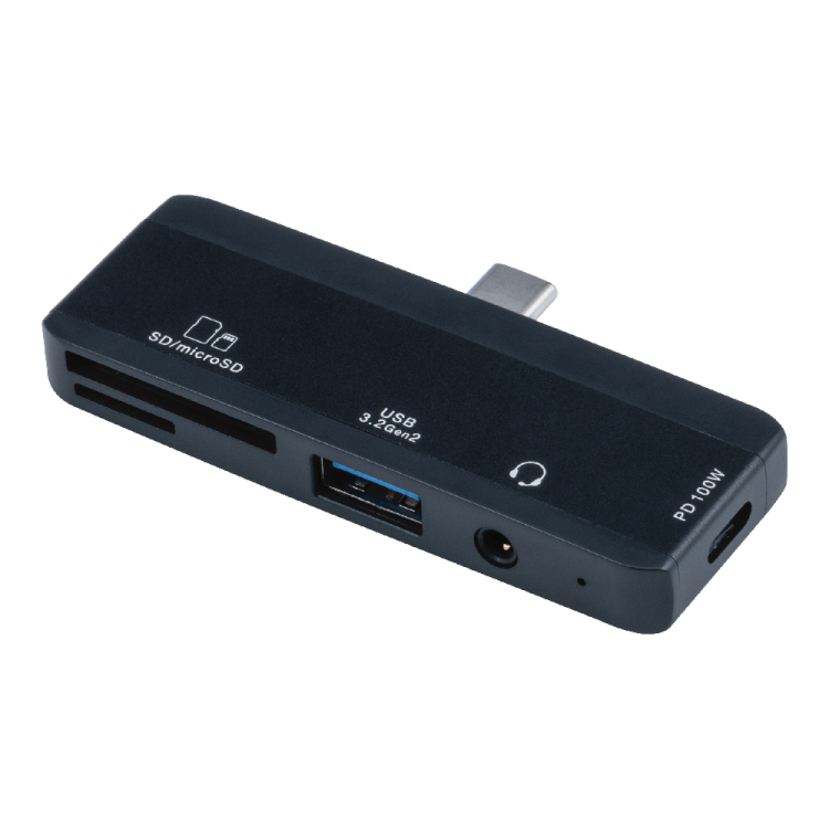 ナカバヤシ　PD対応USB3.2G2　2pコンボハブ（3.5）／ブラック　COM-C3SD152BK　(tm)の商品画像2枚目