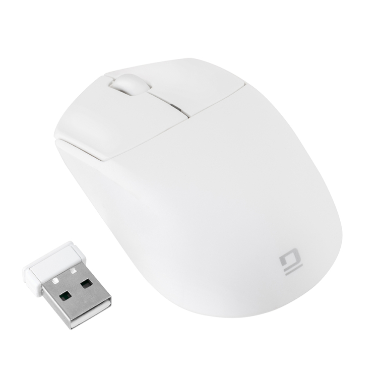 ナカバヤシ 小型無線静音3ボタンBlueLEDマウス/ホワイト MUS-RKT249W (tm)の商品画像1枚目