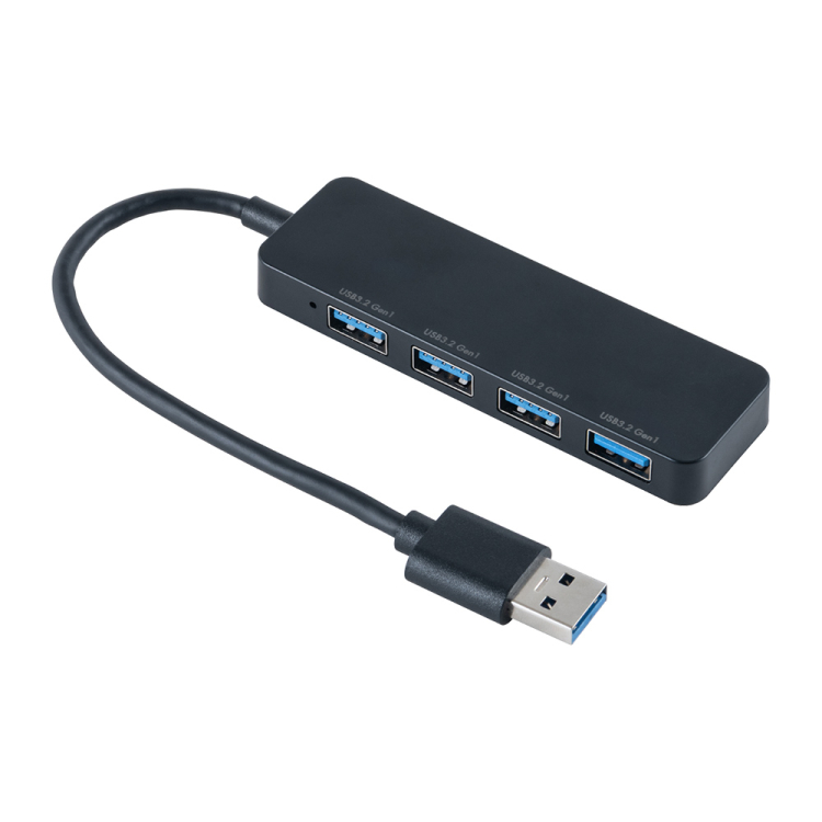 ナカバヤシ USB3.2 Gen1ハブ USB A/黒 UH-3454BK (tm)の商品画像1枚目