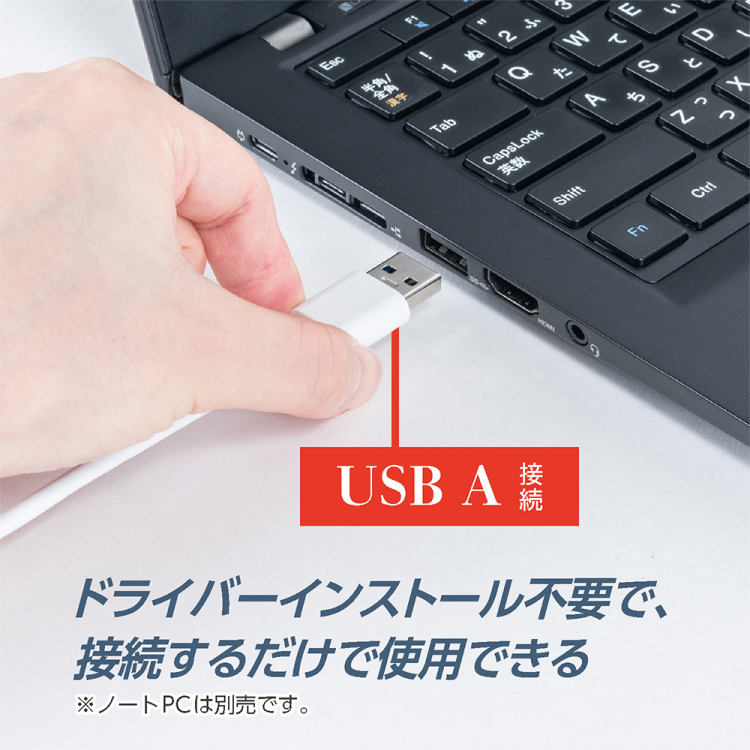 ナカバヤシ USB3.2 Gen1ハブ USB A/白 UH-3454W (tm)の商品画像5枚目