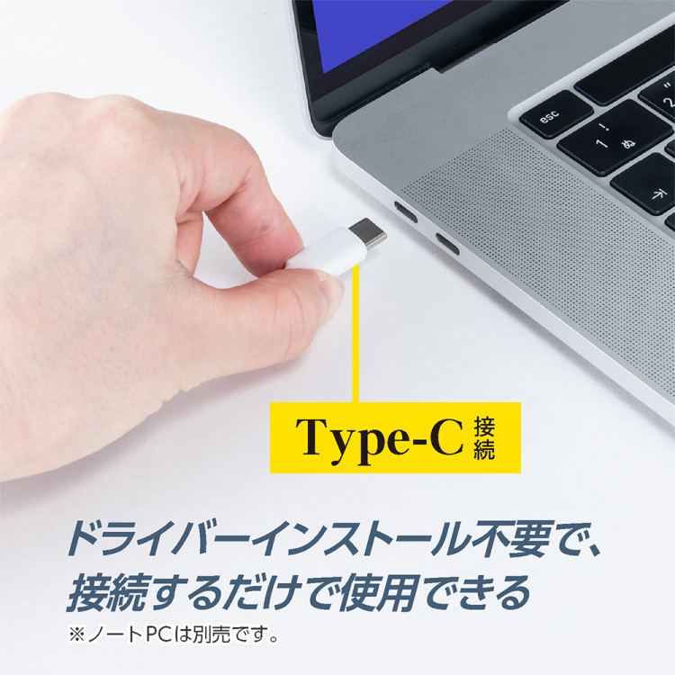 ナカバヤシ USB3.2 Gen1ハブ USB Type-C/白 UH-C3454W (tm)の商品画像5枚目