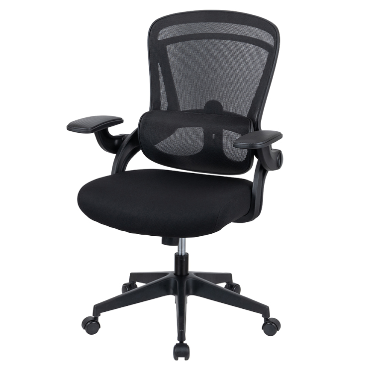 ナカバヤシ ランバーサポートメッシュチェア/ブラック CNN-008BK (tm)の商品画像1枚目