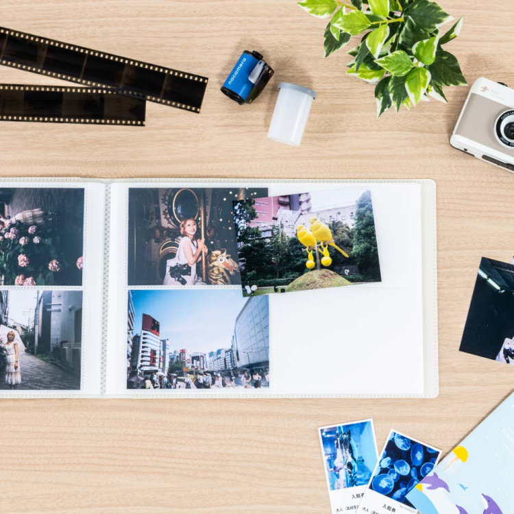 ナカバヤシ フィルムナアルバム 72/ホワイト L判2段ポケット 72枚収納 A-NAPLF-720-Wの商品画像5枚目