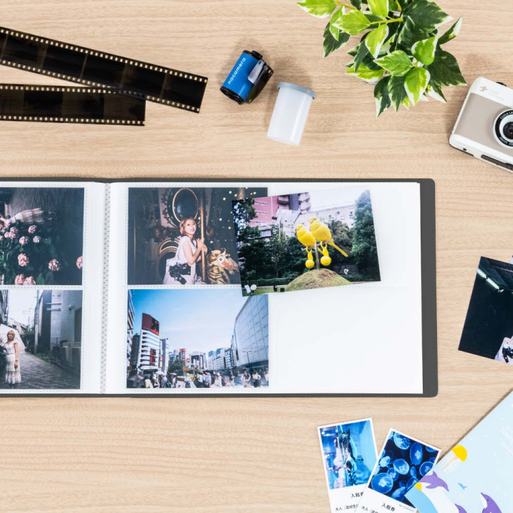 ナカバヤシ フィルムナアルバム 72/ブラック L判2段ポケット 72枚収納 A-NAPLF-720-Dの商品画像5枚目