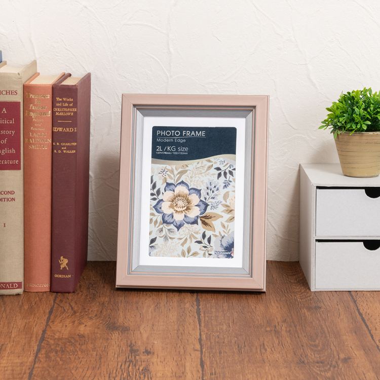 ナカバヤシ モダンエッジ/フォトフレーム/2L・KG/セピア F-TP-127-Sの商品画像4枚目