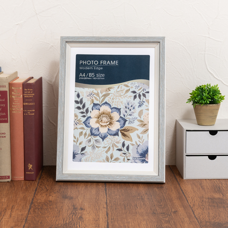 ナカバヤシ モダンエッジ/フォトフレーム/A4・B5/グレー F-TP-128-Nの商品画像4枚目