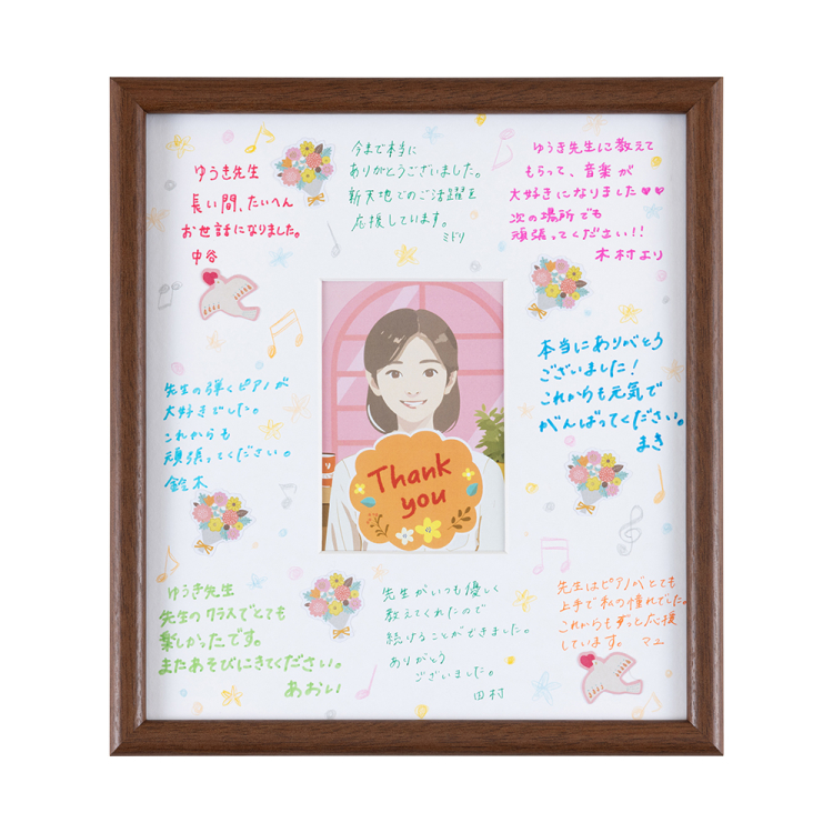 ナカバヤシ メモリアルフォトフレーム/色紙/ブラウン F-TW-118-BRの商品画像4枚目