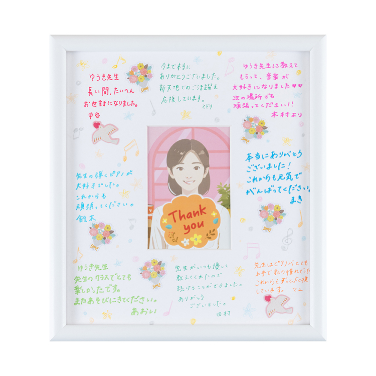 ナカバヤシ メモリアルフォトフレーム/色紙/ホワイト F-TW-118-Wの商品画像4枚目