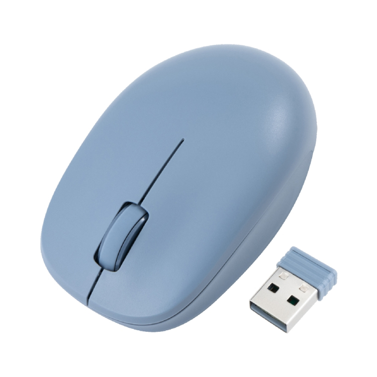 ナカバヤシ　無線静音　3ボタン　BlueLEDマウス／ブルー　MUS-RKT247BL　(tm)の商品画像1枚目