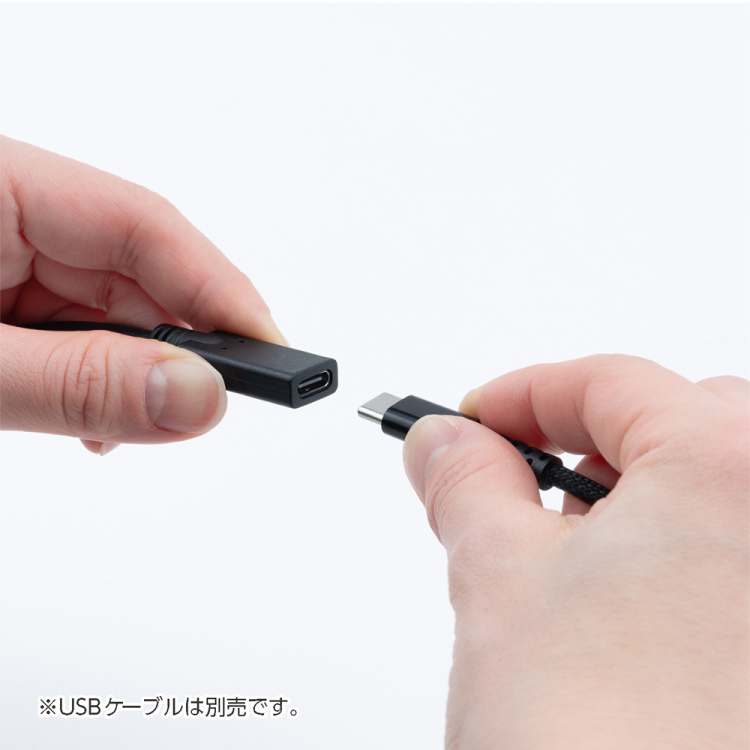 ナカバヤシ　USB3.2延長ケーブル Type-C ブラック 1m　USB-EC3010BK　(tm)の商品画像6枚目
