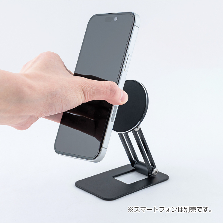 ナカバヤシ　MagSafeスタンド／ブラック　SST-22BK　(tm)の商品画像3枚目