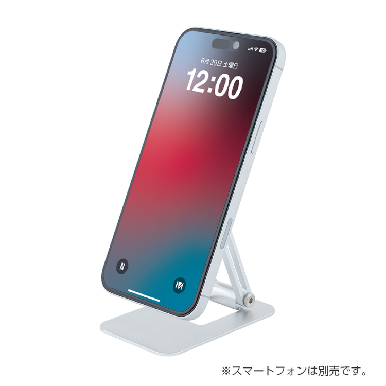 ナカバヤシ　MagSafeスタンド／シルバー　SST-22SL　(tm)の商品画像2枚目