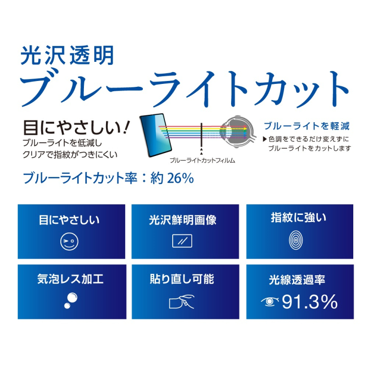 ナカバヤシ　Surface Laptop 3 13.5インチ 用 ブルーライトカット液晶保護フィルム　TBF-SFL191FLKBC　(tm)　の商品画像2枚目