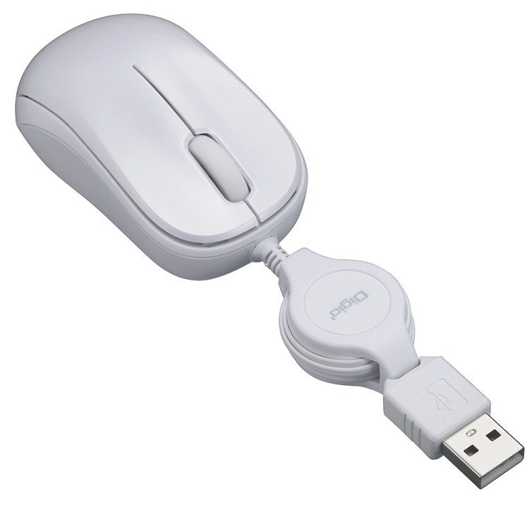 ナカバヤシ くるんとmini 小型巻き取り有線3ボタンBlueLEDマウス ホワイト MUS-UKT166W (tm) の商品画像2枚目