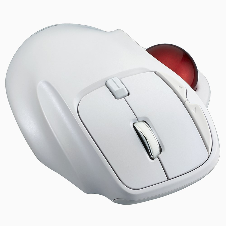 ナカバヤシ スタンダード 無線5ボタン光学式親指トラックボール ホワイト MUS-TRIF175W (tm) の商品画像3枚目