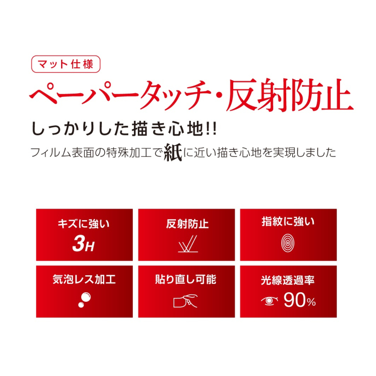 ナカバヤシ Surface Pro X用 液晶保護フィルム ペーパータッチ TBF-SFPX20FLGPA (tm) の商品画像2枚目