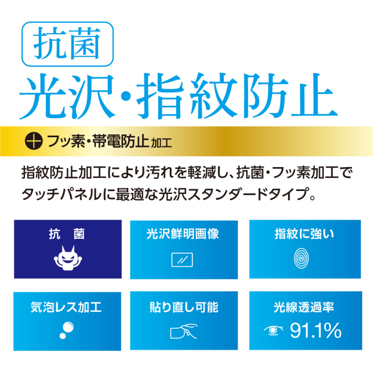 ナカバヤシ iPhone SE(2020)用液晶保護フィルム/光沢指紋防止 SMF-IP201FLS (tm) の商品画像2枚目