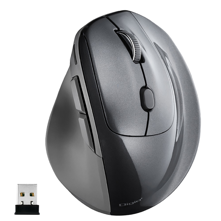 ナカバヤシ　高速スクロール　無線エルゴノミクス5ボタン BlueLEDマウス/グレー　MUS-RKF176GY　(tm)　の商品画像9枚目