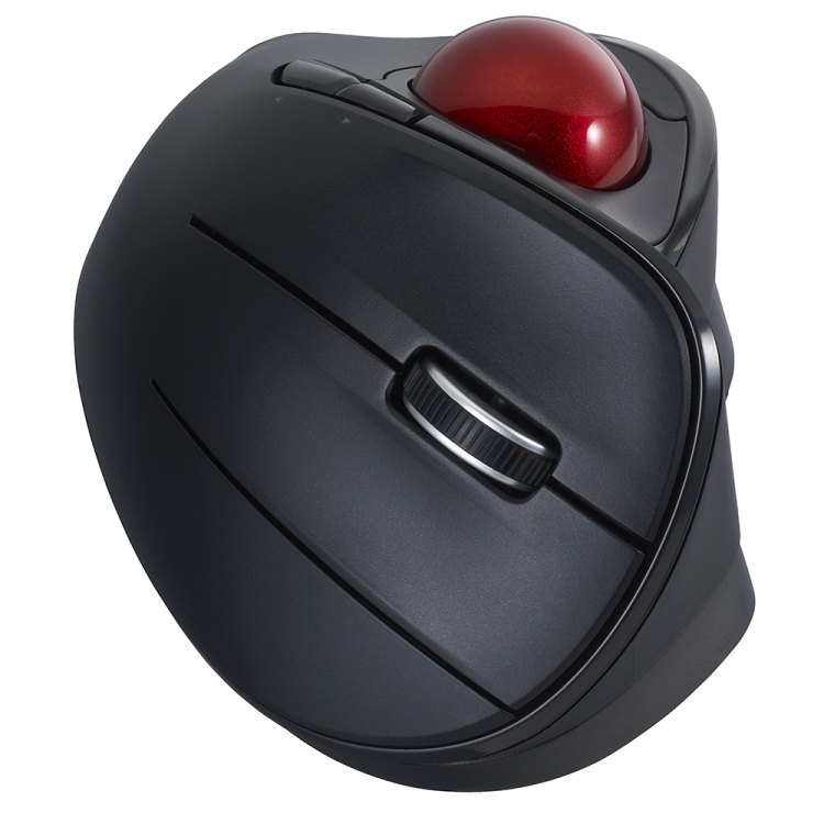 ナカバヤシ　角度可変スタンド付き。無線 親指5ボタン光学式トラックボール/ブラック　MUS-TRIF180BK　(tm)の商品画像2枚目