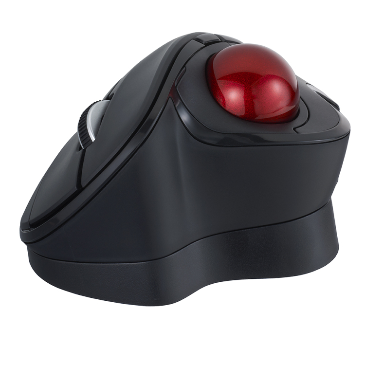 ナカバヤシ　角度可変スタンド付き。無線 親指5ボタン光学式トラックボール/ブラック　MUS-TRIF180BK　(tm)の商品画像3枚目