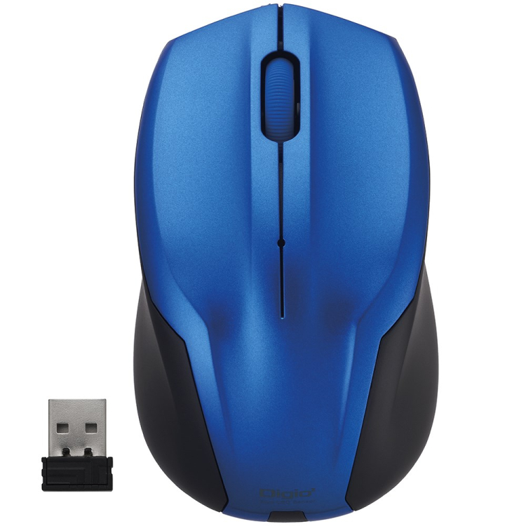 ナカバヤシ　無線 静音 3ボタンBlueLEDマウス　ブルー　MUS-RKT125GBL　(tm)　の商品画像1枚目