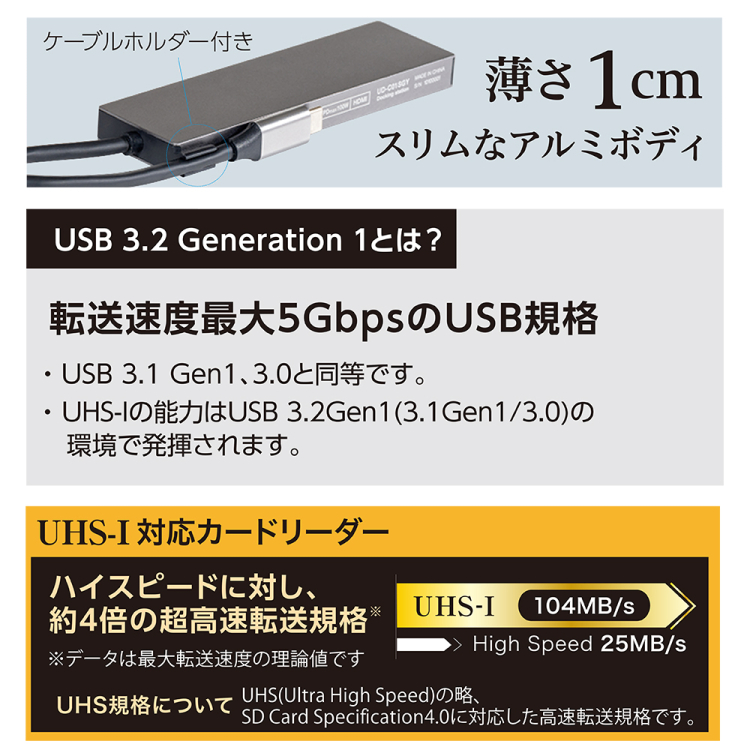 ナカバヤシ 【STIXシリーズ】PD対応Type-Cアルミドッキングステーション15cm/グレー UD-C01SGY (tm)の商品画像9枚目