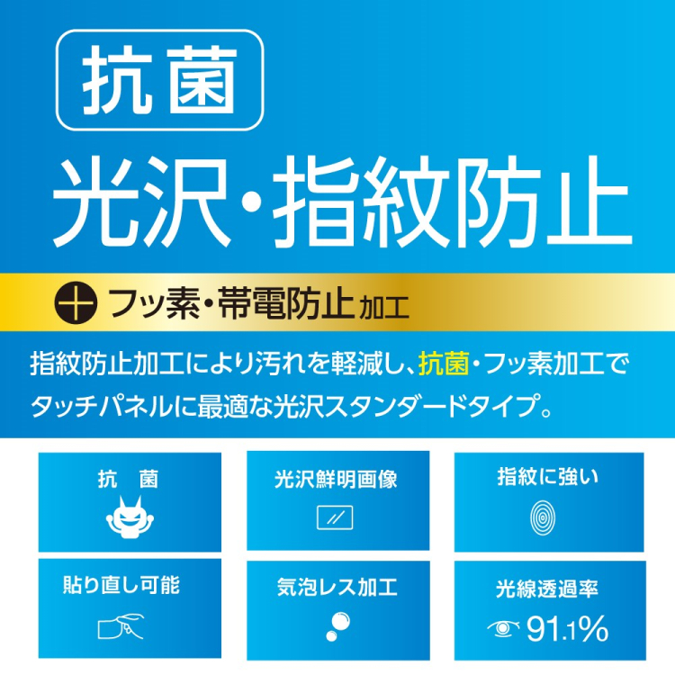 ナカバヤシ　iPhone 2020 6.7inch 用液晶保護フィルム 光沢/ 指紋防止　SMF-IP204FLS　(tm)　の商品画像2枚目