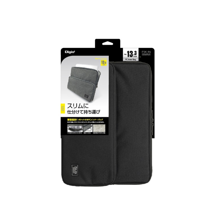 ナカバヤシ　13インチ汎用PCインナーバッグ／スリム／ブラック　SZC-FC131907BK　(tm)　の商品画像4枚目