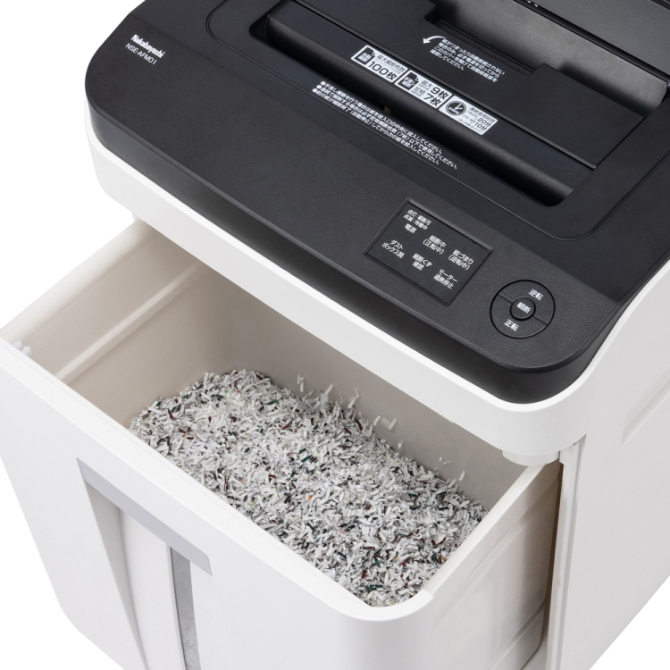 ナカバヤシ　静音オートフィードシュレッダ　マイクロカット／ホワイト　NSE-AFM01Wの商品画像5枚目