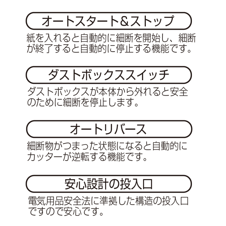 ナカバヤシ　静音オートフィードシュレッダ　マイクロカット／ホワイト　NSE-AFM01Wの商品画像13枚目