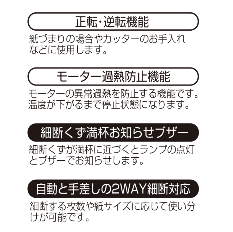 ナカバヤシ　静音オートフィードシュレッダ　マイクロカット／ホワイト　NSE-AFM01Wの商品画像14枚目