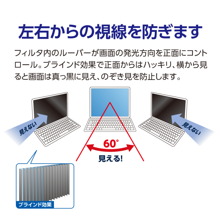 ナカバヤシ　SurfacePro12インチ用／のぞき見防止フィルタ　TBF-SFP25FLGPV　(tm)の商品画像4枚目
