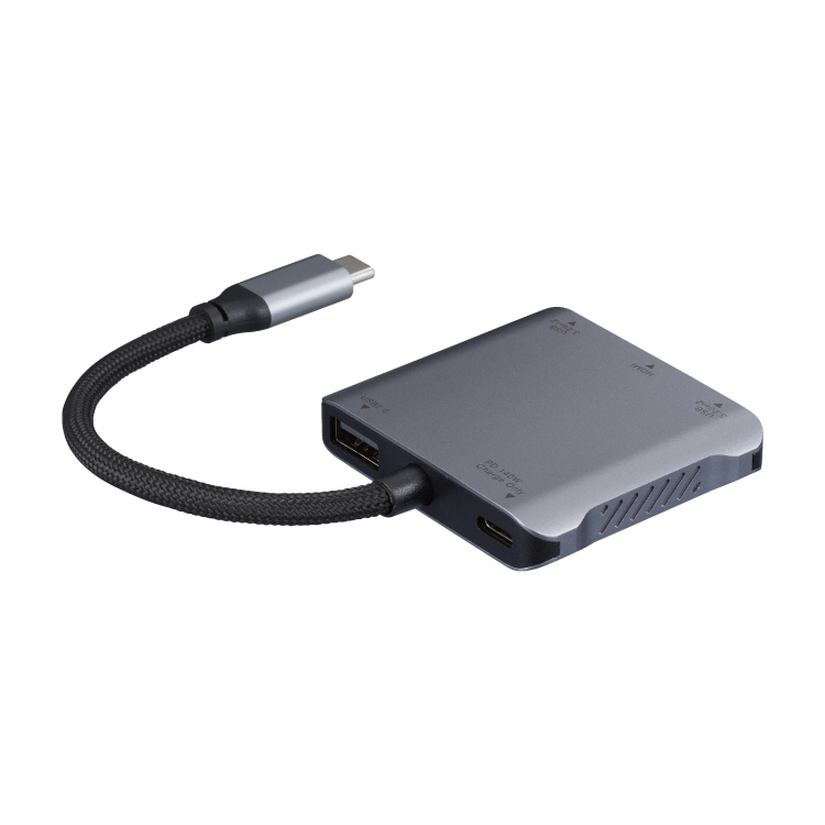 ナカバヤシ Type-C5in1コンパクトドック/グレー UD-C12GY (tm)の商品画像6枚目
