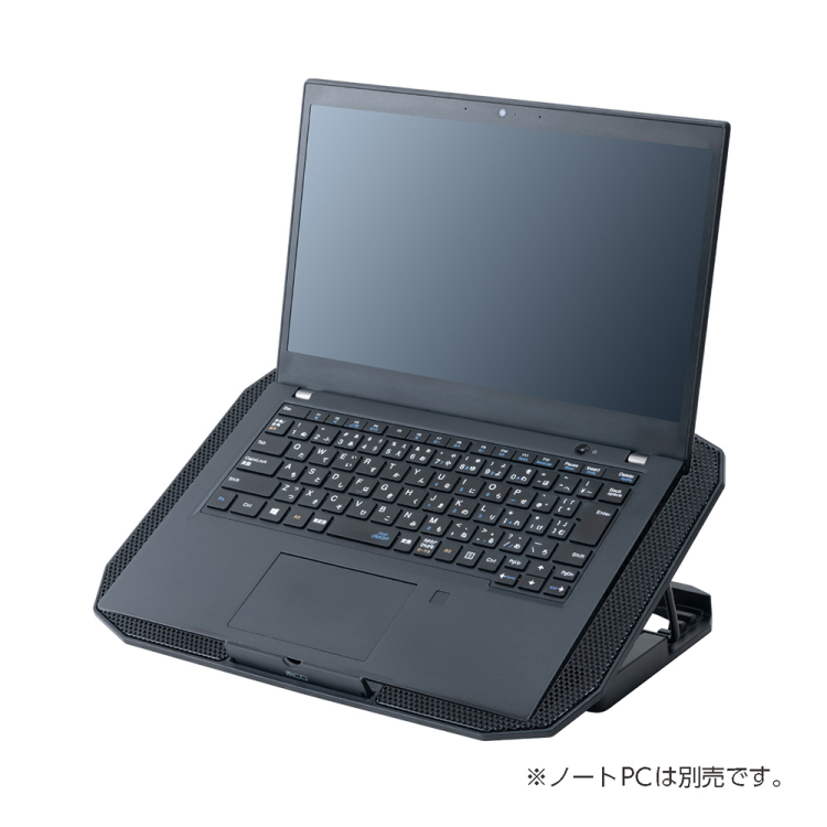 ナカバヤシ　ノートPCクーラー　2WAY2FANシンプル／クロ　NSF-11BK　(tm)の商品画像5枚目