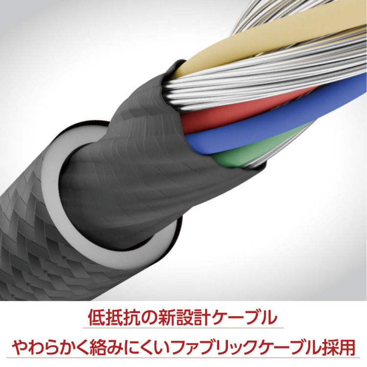 ナカバヤシ　USB　PD100W充電ケーブル　1.2m　L型／黒　UPD-2C12LBK　(tm)の商品画像3枚目