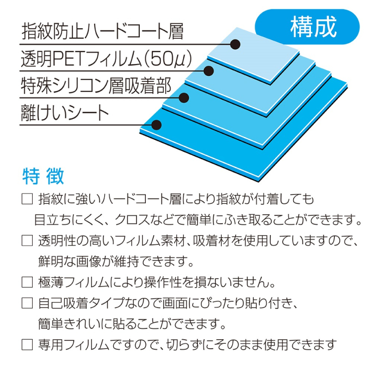 ナカバヤシ　AppleWatch　40mmフィルム／極薄防指紋　SMW-AW401FLST　(tm)の商品画像3枚目