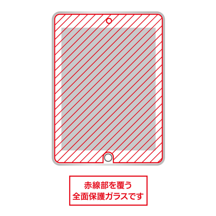 ナカバヤシ　iPadPro10.5用ガラスフィルム／光沢指紋防止　TBF-IPP172GFLS　(tm)の商品画像3枚目
