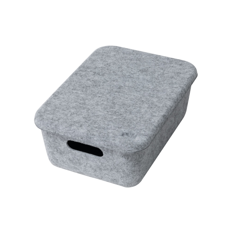 ナカバヤシ Cloud-Felt 収納BOX ライトグレー SZC-GDP19LGY (tm)の商品画像1枚目
