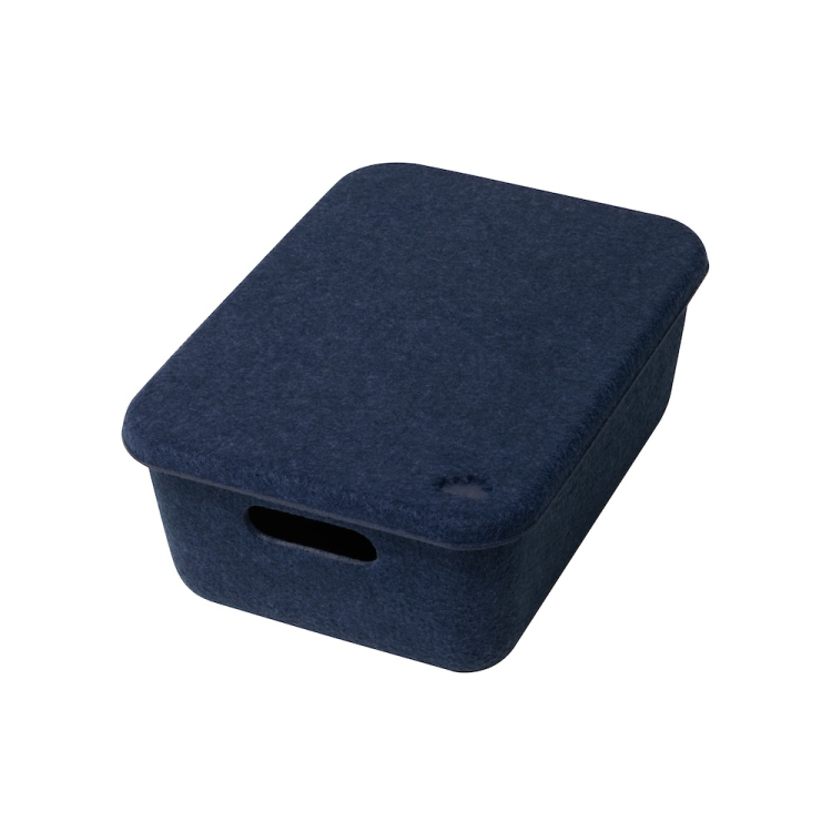 ナカバヤシ　Cloud-Felt 収納BOX ネイビー　SZC-GDP19NB　(tm)の商品画像1枚目