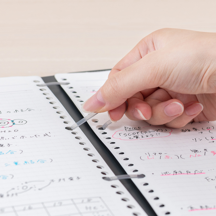 ナカバヤシ　フラリーフ/ロジカル・フラットバインダーノート/A4/スモーキーブラック　FLL-A401B-Dの商品画像5枚目