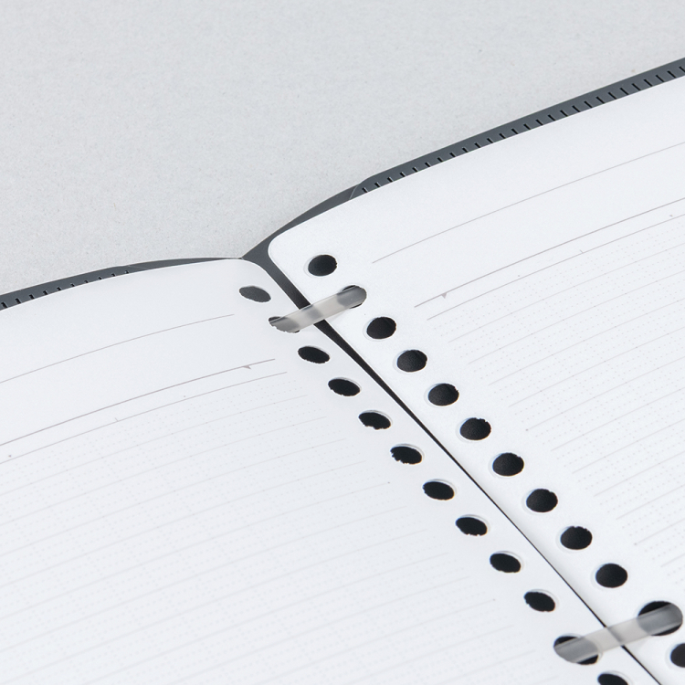 ナカバヤシ　フラリーフ/ロジカル・フラットバインダーノート/A4/スモーキーブラック　FLL-A401B-Dの商品画像3枚目