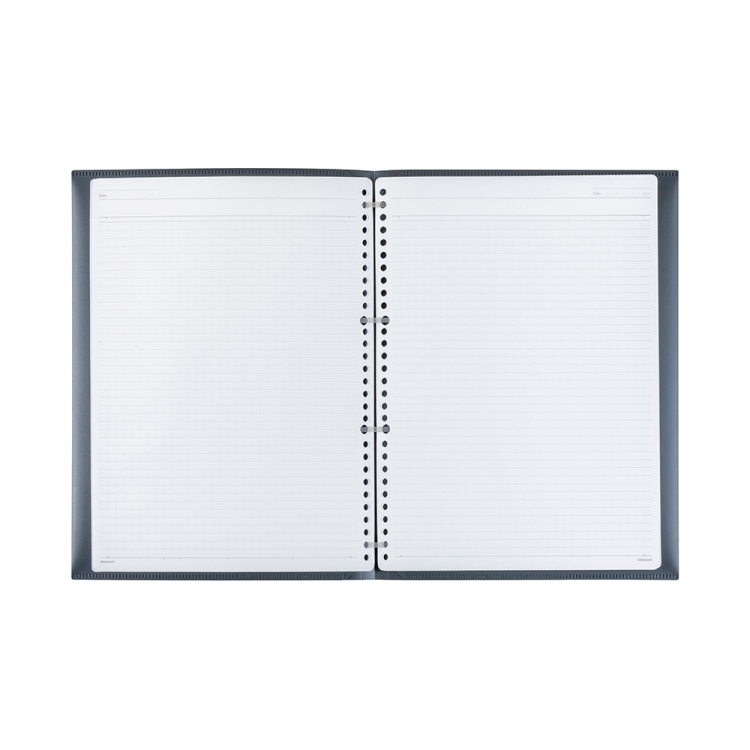 ナカバヤシ　フラリーフ/ロジカル・フラットバインダーノート/A4/スモーキーブラック　FLL-A401B-Dの商品画像2枚目