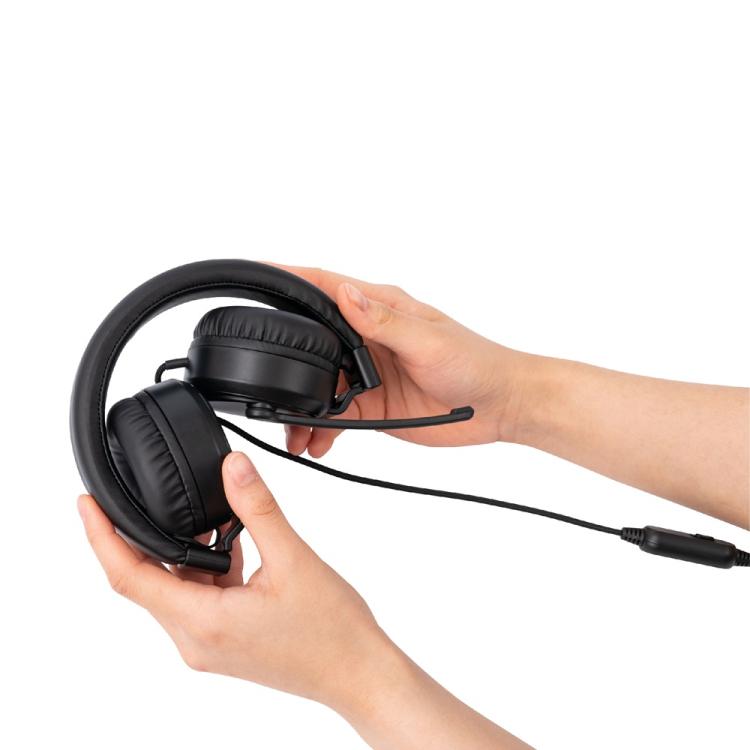 ナカバヤシ　4極　ヘッドセット／ブラック　MHM-STB36BK　(tm)の商品画像6枚目